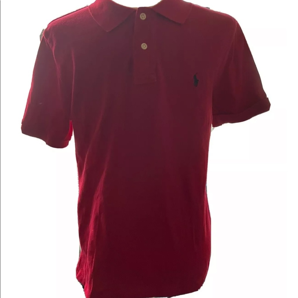 Ralph Lauren Mens red short sleeve polo shirt logo